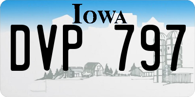 IA license plate DVP797