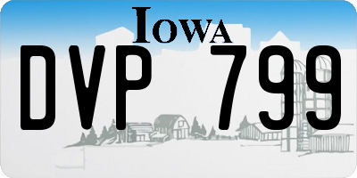 IA license plate DVP799