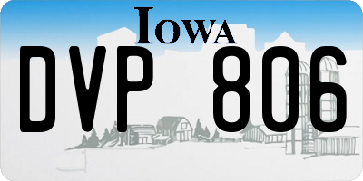 IA license plate DVP806
