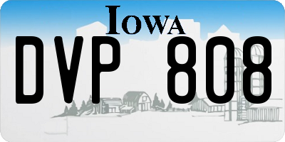 IA license plate DVP808