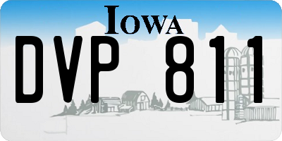 IA license plate DVP811