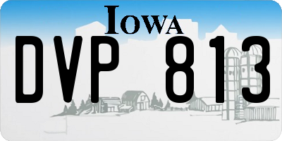 IA license plate DVP813