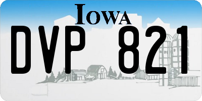 IA license plate DVP821