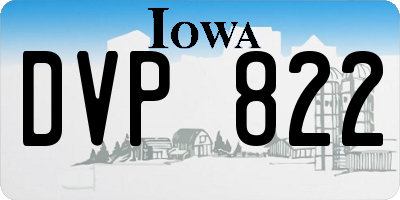 IA license plate DVP822