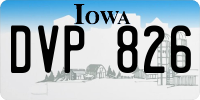 IA license plate DVP826