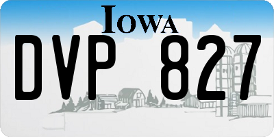 IA license plate DVP827