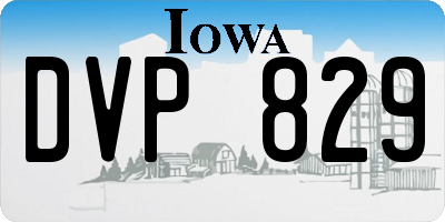 IA license plate DVP829