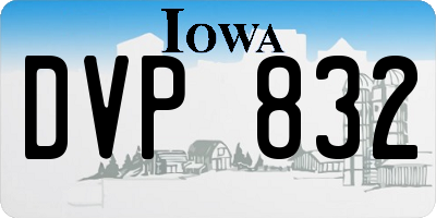 IA license plate DVP832
