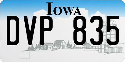 IA license plate DVP835