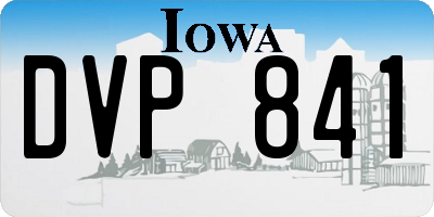 IA license plate DVP841