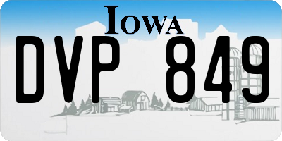IA license plate DVP849