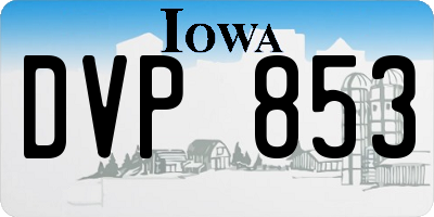 IA license plate DVP853