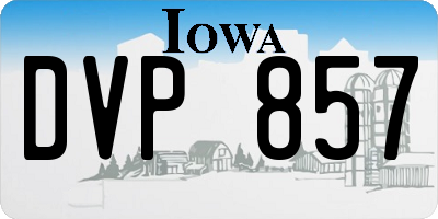 IA license plate DVP857
