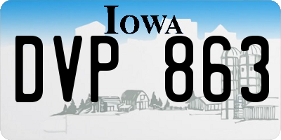 IA license plate DVP863