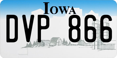IA license plate DVP866
