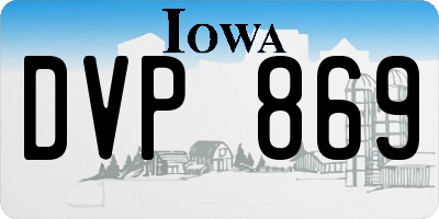IA license plate DVP869