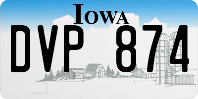 IA license plate DVP874