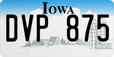 IA license plate DVP875