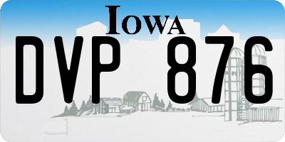 IA license plate DVP876