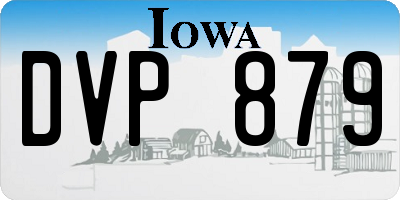 IA license plate DVP879