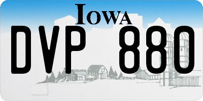 IA license plate DVP880