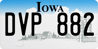 IA license plate DVP882
