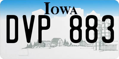 IA license plate DVP883