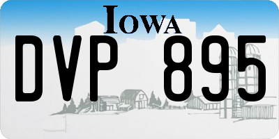 IA license plate DVP895