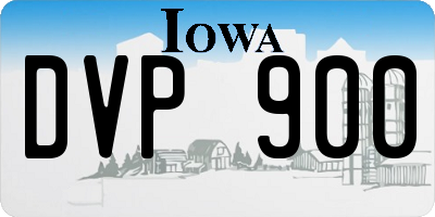 IA license plate DVP900