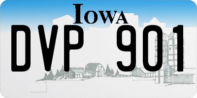 IA license plate DVP901