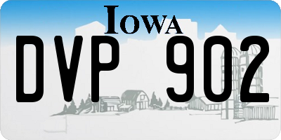 IA license plate DVP902