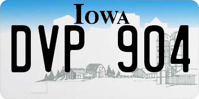 IA license plate DVP904