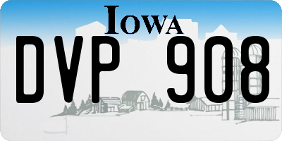 IA license plate DVP908