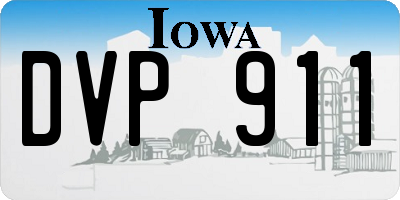 IA license plate DVP911