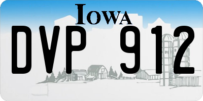 IA license plate DVP912
