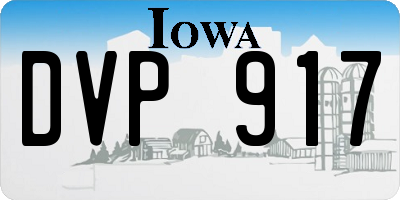 IA license plate DVP917