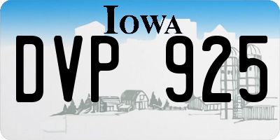 IA license plate DVP925