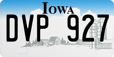 IA license plate DVP927