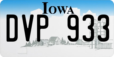 IA license plate DVP933