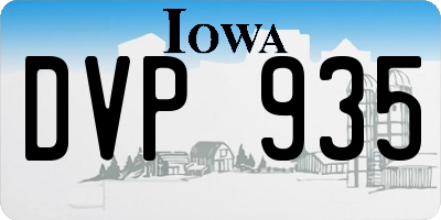 IA license plate DVP935
