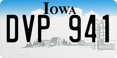 IA license plate DVP941