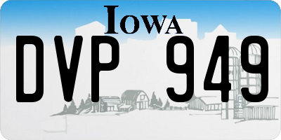 IA license plate DVP949