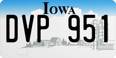 IA license plate DVP951