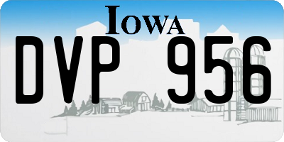 IA license plate DVP956