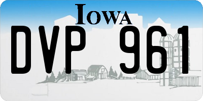 IA license plate DVP961
