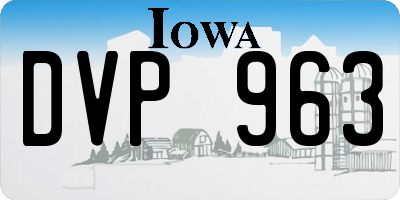 IA license plate DVP963