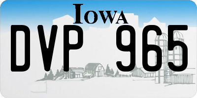 IA license plate DVP965