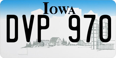 IA license plate DVP970