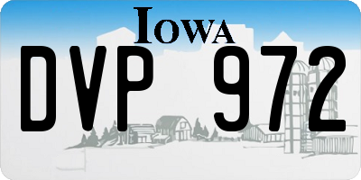 IA license plate DVP972
