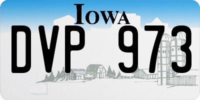 IA license plate DVP973